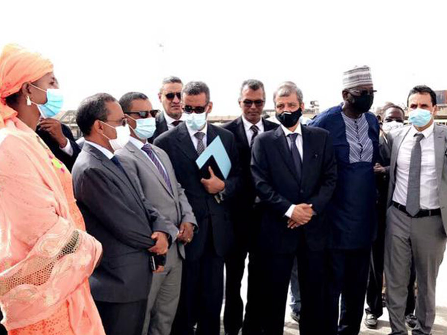 COURTESY VISIT TO THE AUTONOMOUS PORT OF NOUAKCHOTT BY THE MINISTER OF TRANSPORT AND INFRASTRUCTURE OF THE SISTER REPUBLIC OF MALI AND HER MAURITANIAN COUNTERPART